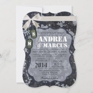 Invitation Caméra numérique unique 5x7 NAVY