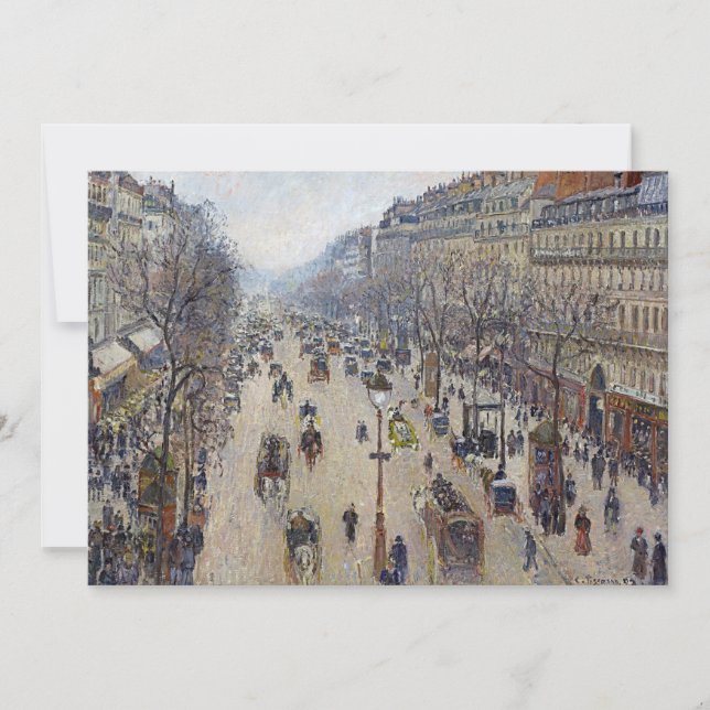 Invitation Camille Pissarro - Boulevard Montmartre, matin (Devant)