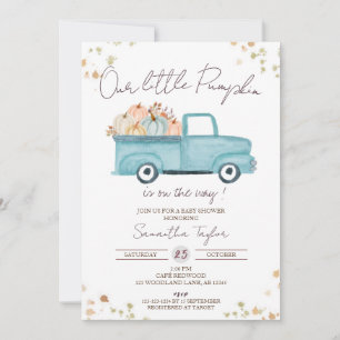Invitation Camion bleu, Bébé garçon douche, Baby shower d'aut