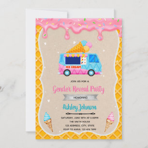 Invitation camion crème glacée