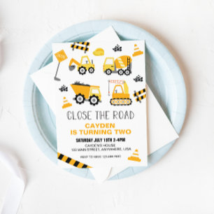 Invitation Camion de Chantier Anniversaire