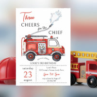 Camion de pompiers Trois acclamations Chef 3e Anni