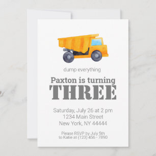 Invitation Camion de vidange Parti de construction camion cam