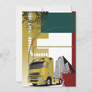 Invitation Camion Semi-Urbain Jaune Horizon Urbain