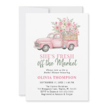 Camionnette Rose Fraîchement Sortie du Marché Fête