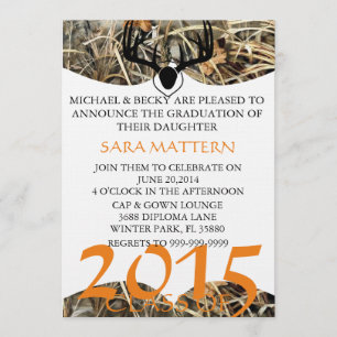 Invitation Camo Classic tendance Élégant Graduation Invitatio