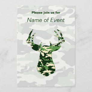 Invitation Camo Deer