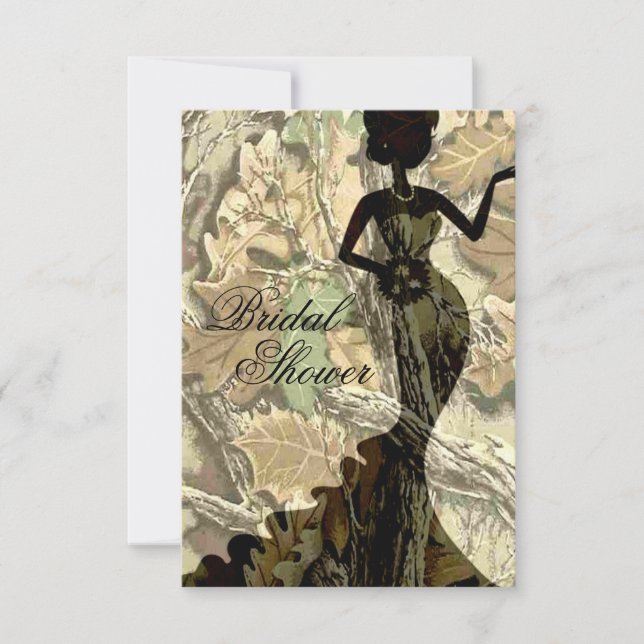 Invitation Camo Elegant Bridal Pink (Devant)