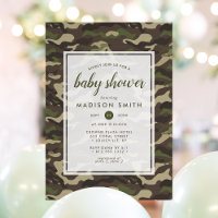 Camo Vert Camouflage Fête Prénatale Bébé Garçon