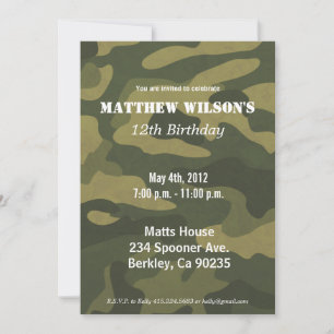 Invitation Camoflauge
