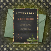 Camouflage Armée Vert Brown Anniversaire