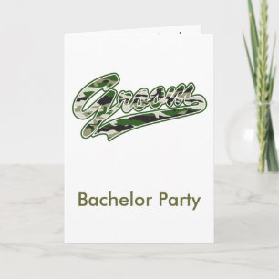 Invitation Camouflage de toilettage militaire