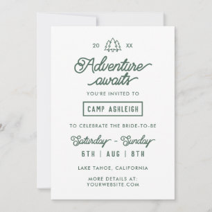 Invitation Camp Bachelorette Party Aventure Attend