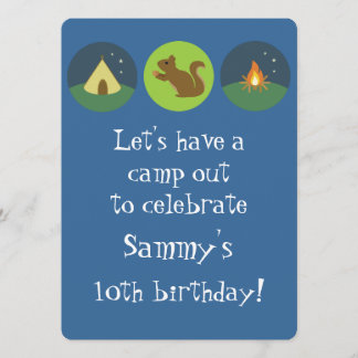 Invitation Camp d'anniversaire