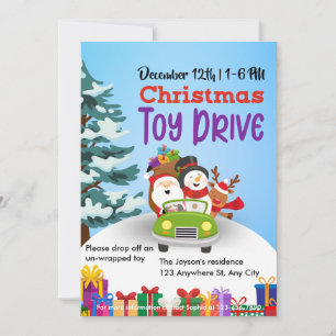 Invitation Campagne de jouets de Noël Famille ou Entreprise d
