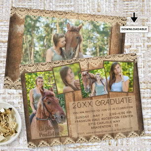 Invitation Campagne Rustique Bois & Dentelle   DIPLÔMÉ   5-Ph