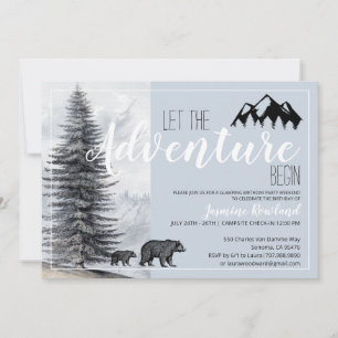Invitation Camping Anniversaire Aventure commence