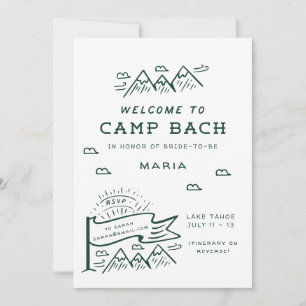 Invitation Camping Bachelorette Girls Trip Glamping Bach