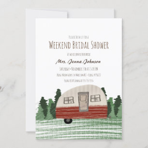 Invitation Camping-car pour enterrement de vie de jeune fille