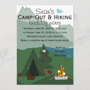 Invitation Camping de montagne