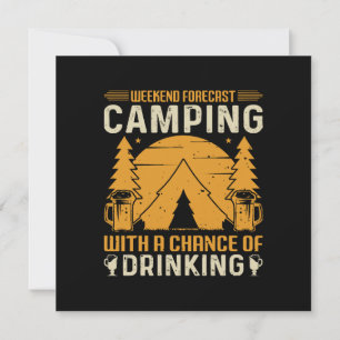 Invitation Camping et boisson