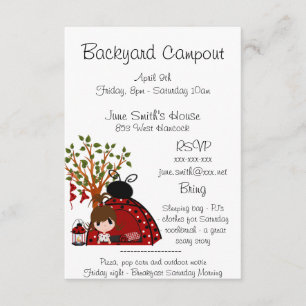 Invitation Campout de jardin