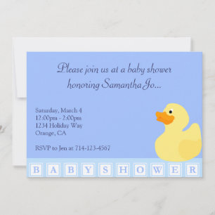 Invitation Canard baby shower