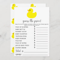 Canard en caoutchouc jaune - Devinez le jeu de pri