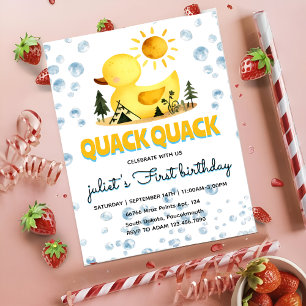 Invitation canard jaune canard 1er canard en caoutchouc invit