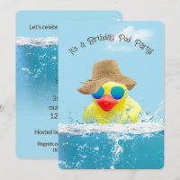Canard jaune pour une fête de billard d'anniversai