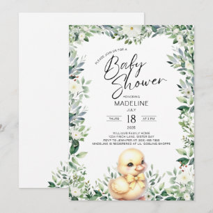 Invitation Canard mou avec Baby shower de la croupe Invitatio
