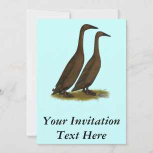 Invitation Canards coureurs de chocolat