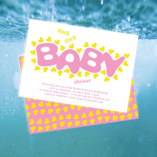 Invitation Canards en caoutchouc Canard Canard Baby shower In