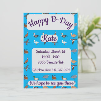 Invitation Canards Joyeux anniversaire
