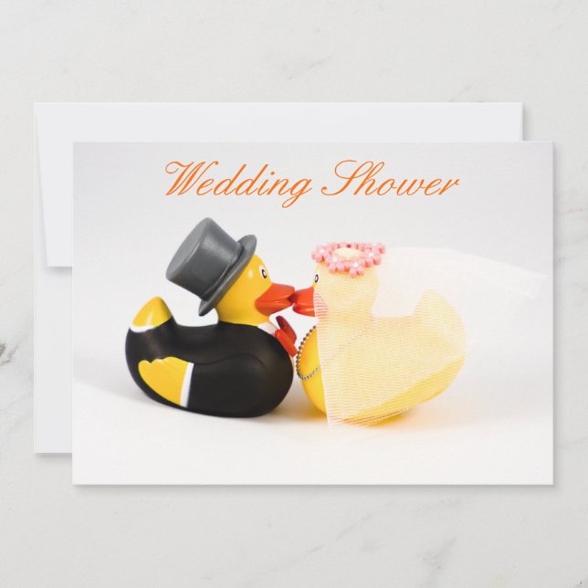 Invitation Canards mariages - Wedding showers (Devant)