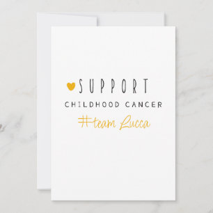 Invitation cancer de l'enfance. Personnalisé #nom de l'équipe