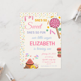 Invitation Candy Birthday Sweet Celebration Candy land