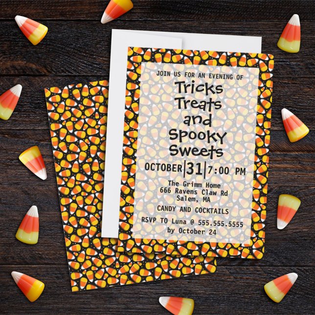Invitation Candy Corn Motif Halloween Party (Créateur téléchargé)
