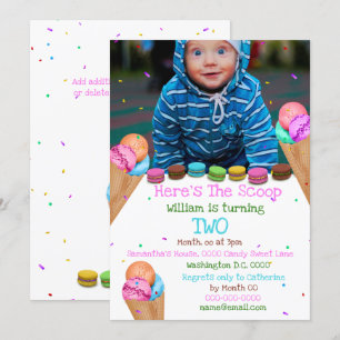 Invitation Candy glace photo N'IMPORTE QUAND fête d'anniversa