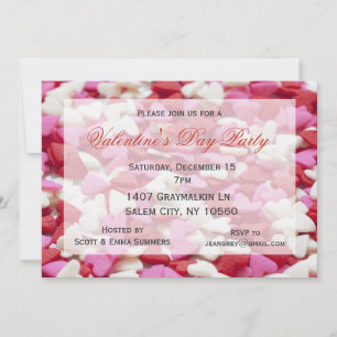 Invitation Candy Hearts Sweets Saint Valentin