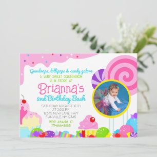 Invitation Candy Sweet Celebration Anniversaire Photo