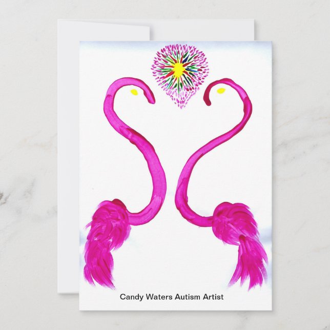 Invitation Candy Waters Artiste de l'autisme (Devant)