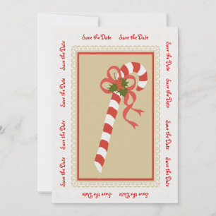 Invitation Candycane Enregistrer l'invitation/Faire-part de d