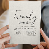 Canva blanche simple et élégante fête de 21e anniv
