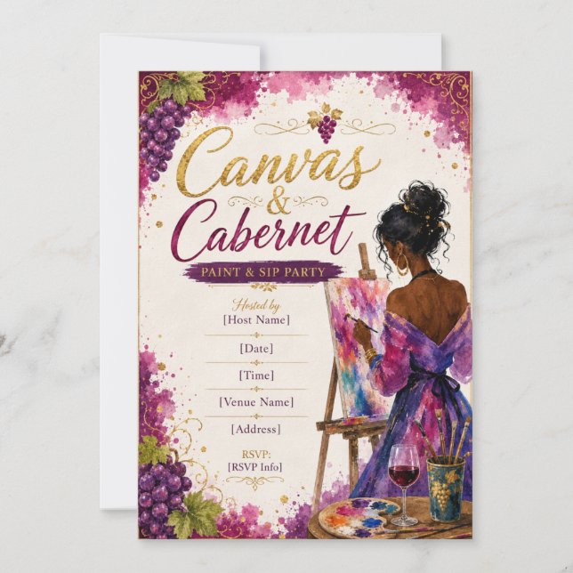 Invitation Canva & Cabernet  (Front)