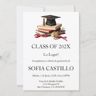 Invitation cap graduation invite