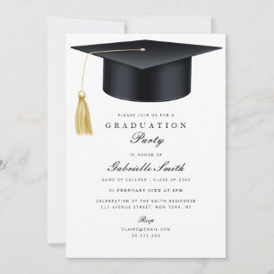 Invitation Cape de remise de diplômes cérémonie de graduation