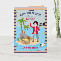 Capitaine Boy Pirate Bateau fête d'anniversaire
