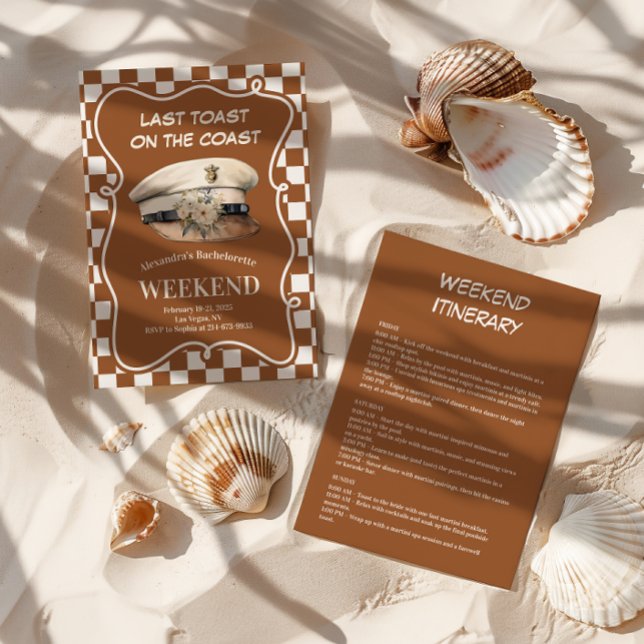 Invitation Capitaine nautique Casquette Bachelorette (Créateur téléchargé)