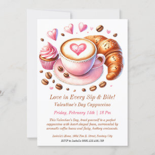 Invitation Cappuccino de la Saint-Valentin